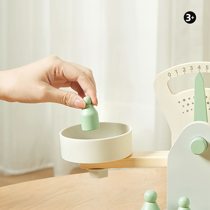 Wooden Balance Scale Toy – Educational Science Experiment Toy for Preschoolers