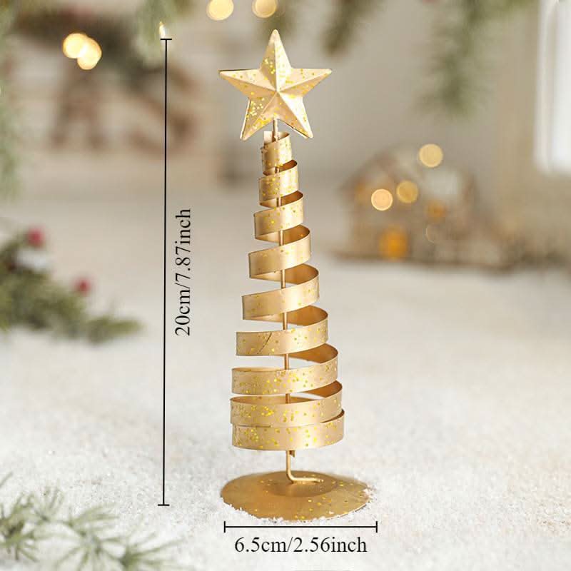 Pack of 3 Mini Iron Christmas Tree Tabletop Decor