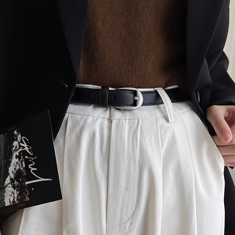 Women’s Skinny PU Leather Waist Belt