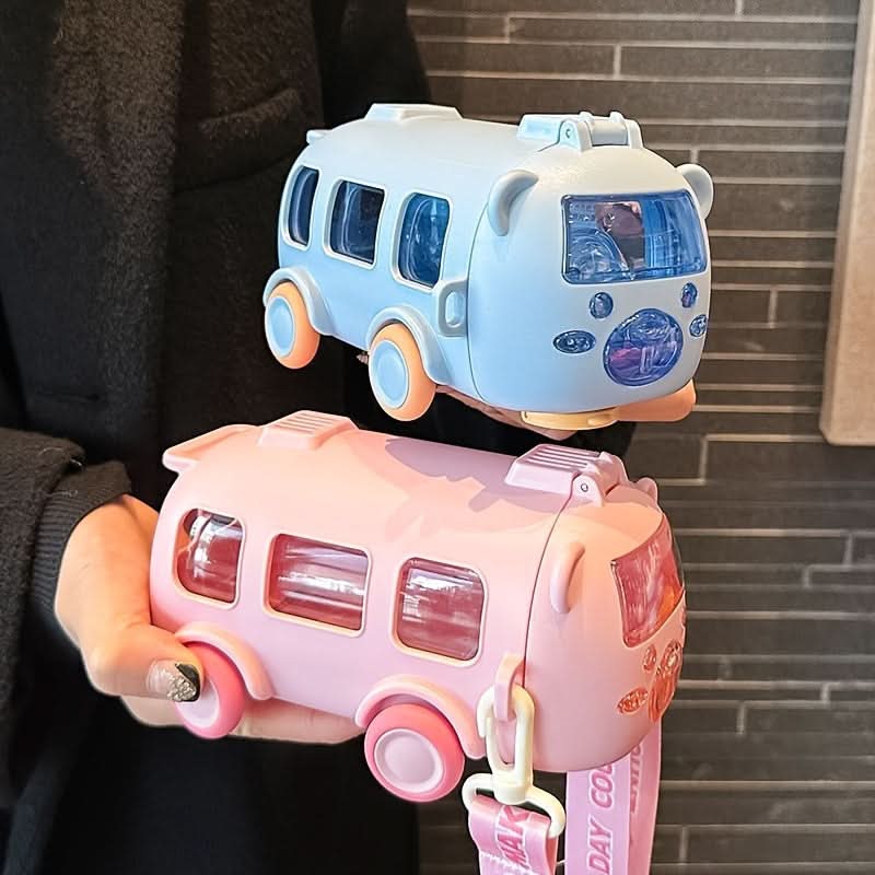 Kids Bus Design Shatterproof Water Bottle