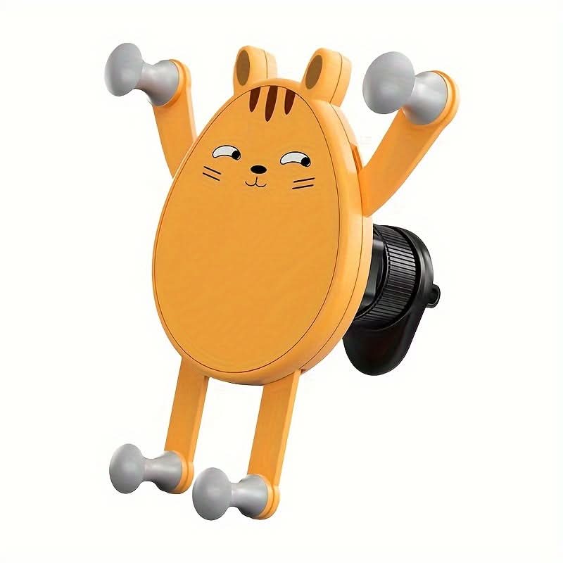 Creative Cat-Shaped Car Phone Mount-Universal ABS Dashboard