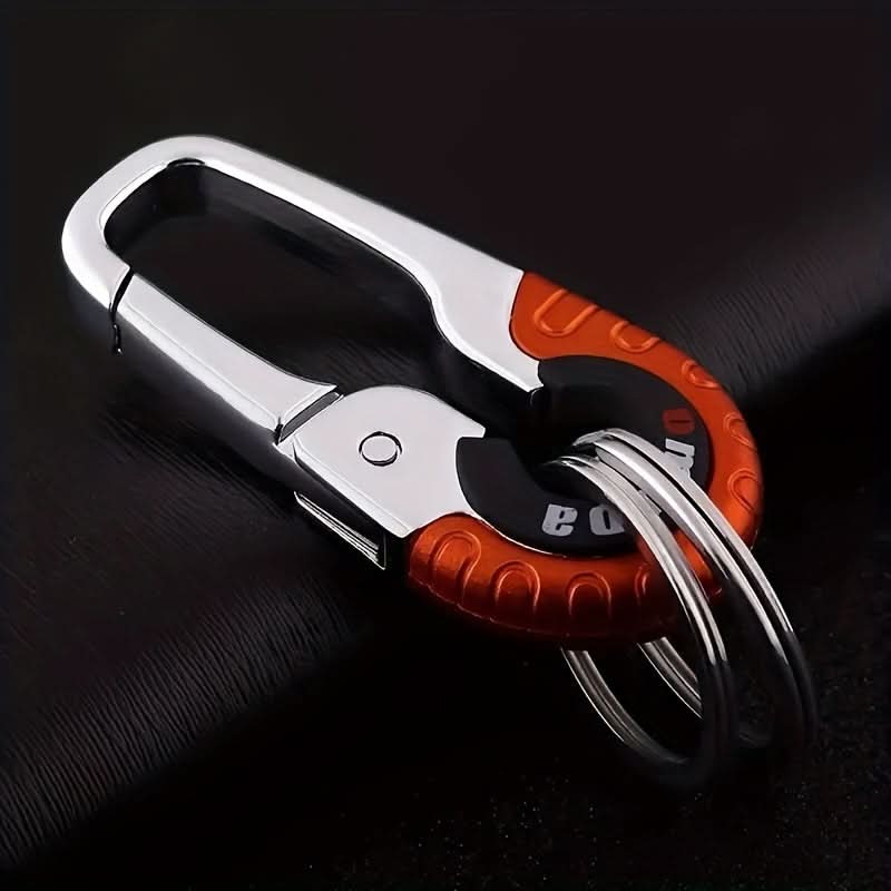 Men’s Alloy Keychain with Detachable Keyring & Belt Clip