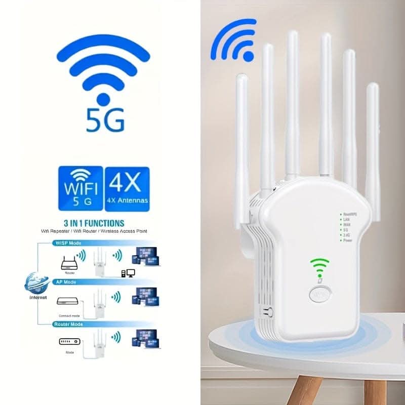 300Mbps Dual-Band WiFi Repeater - 2.4G/5G Signal Booster