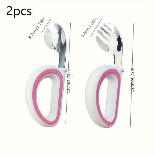 2-Piece Self-Feeding Spoon & Fork Set