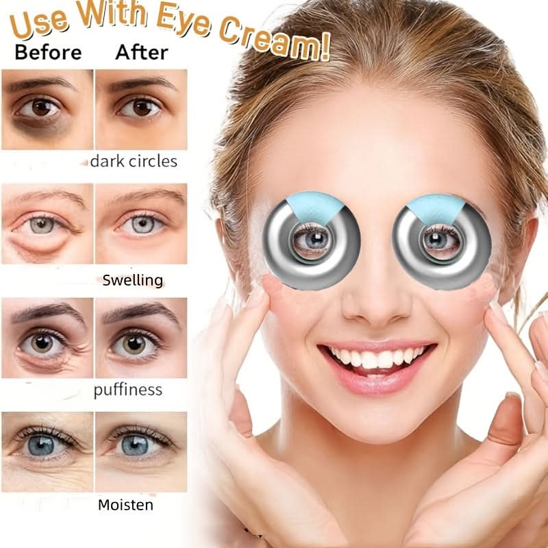 Cooling Eye Mask – Reusable Stainless Steel with Ice Gel for Lymphatic Relief