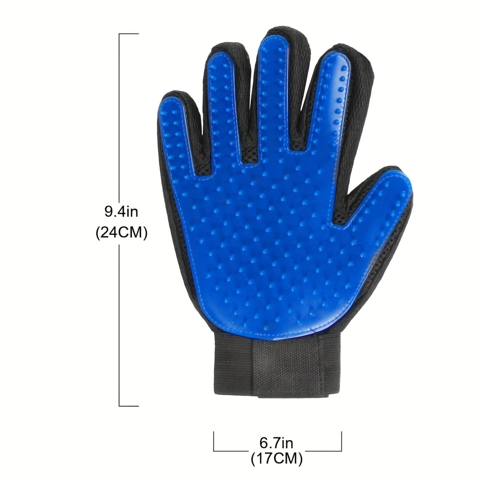 2pcs Deluxe Pet Grooming Gloves with Soft Bristle Mitts