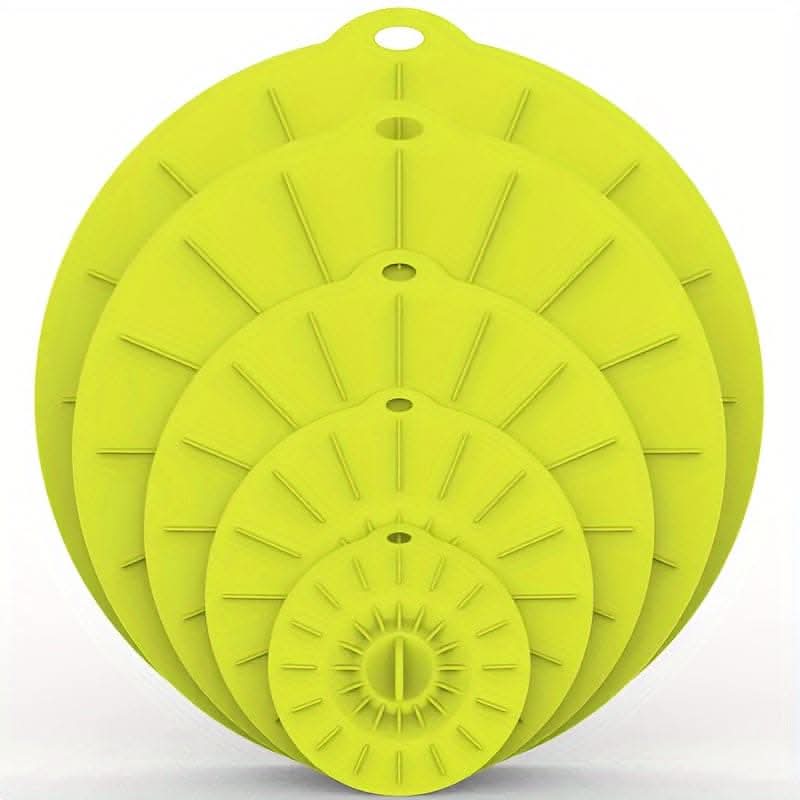 5pcs Silicone Bowl Lids Set - Heat Resistant & Reusable Covers