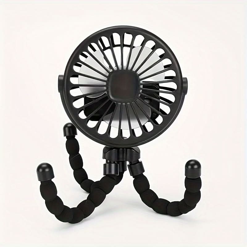 USB Charging Mini Fan with Octopus Tripod – Portable