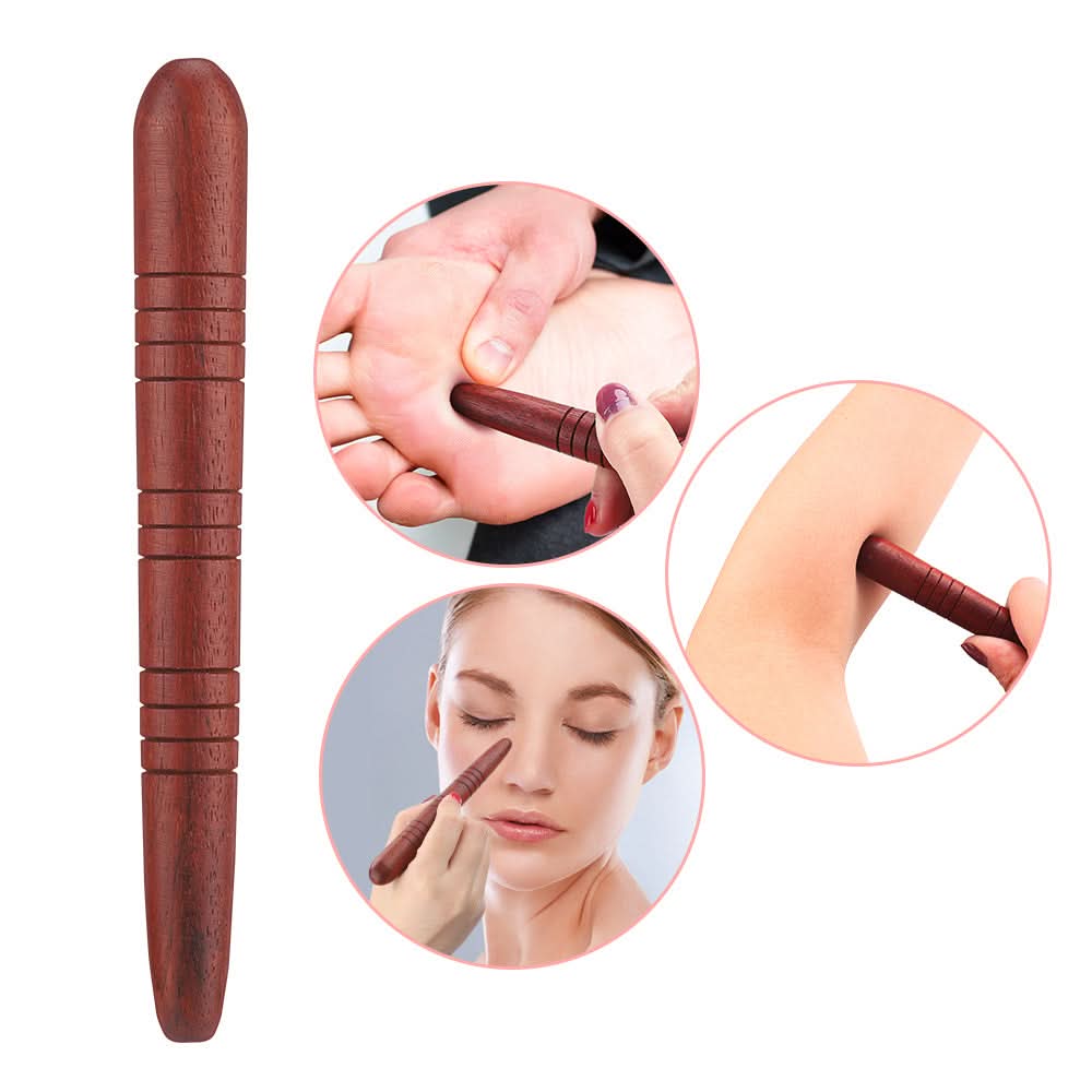 Flower Pear Wood Massage Stick – Meridian Pen Foot Acupoint Massage Tool