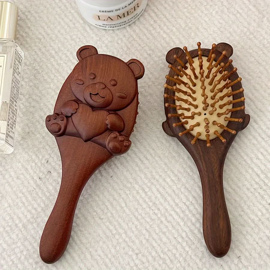 Wooden Bear Air Cushion Hair Brush