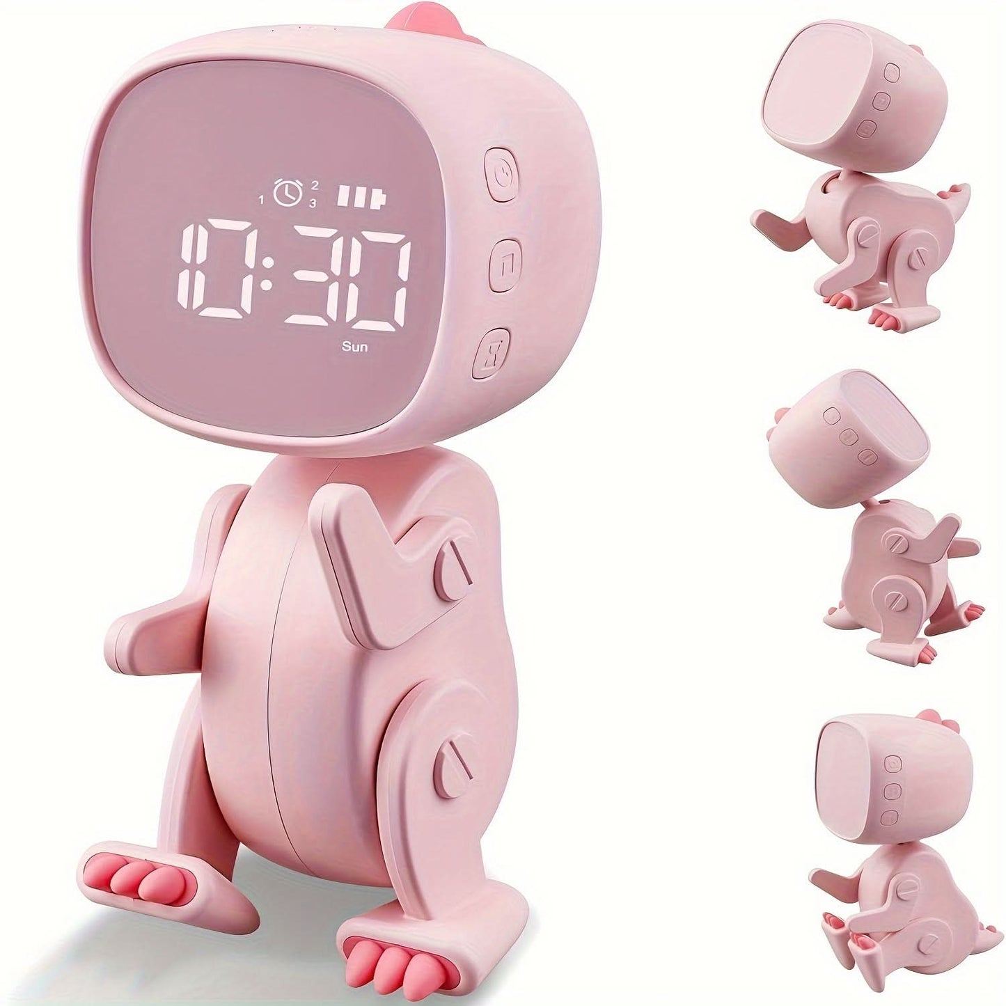 Dynamic Dinosaur Alarm Clock – USB Rechargeable
