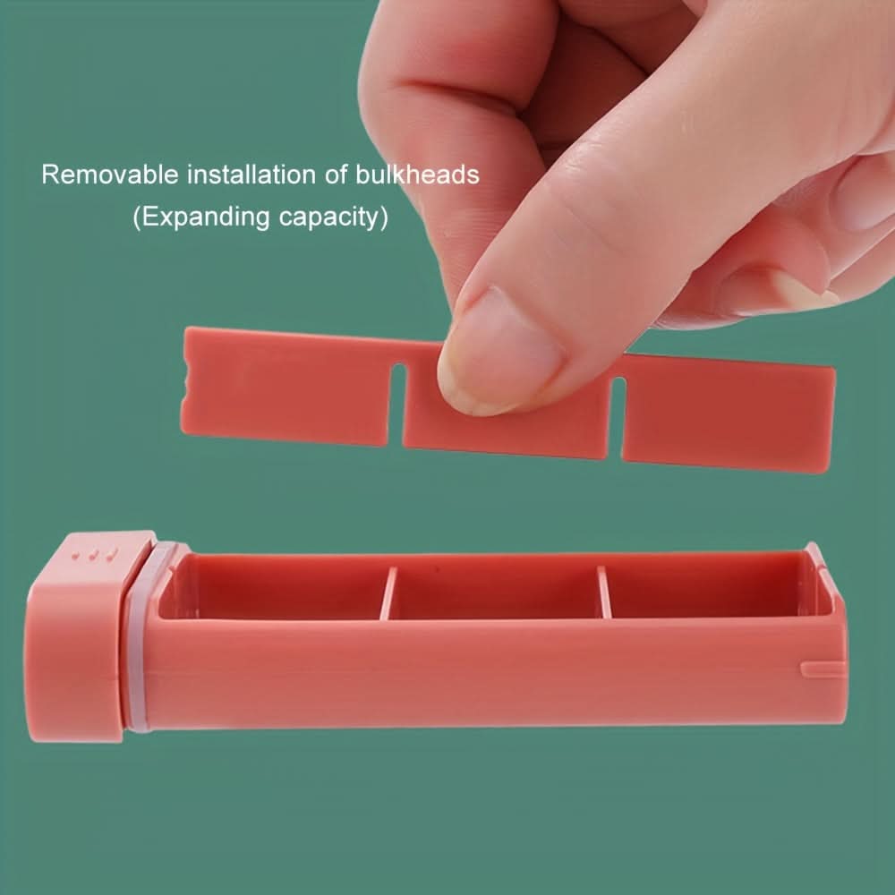 4-Pack Travel Pill Organizer – Portable 6-Grid Pill Box