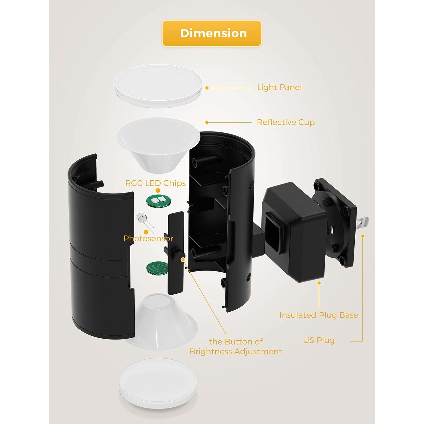 Starry Dusk to Dawn Night Lights, Dimmable