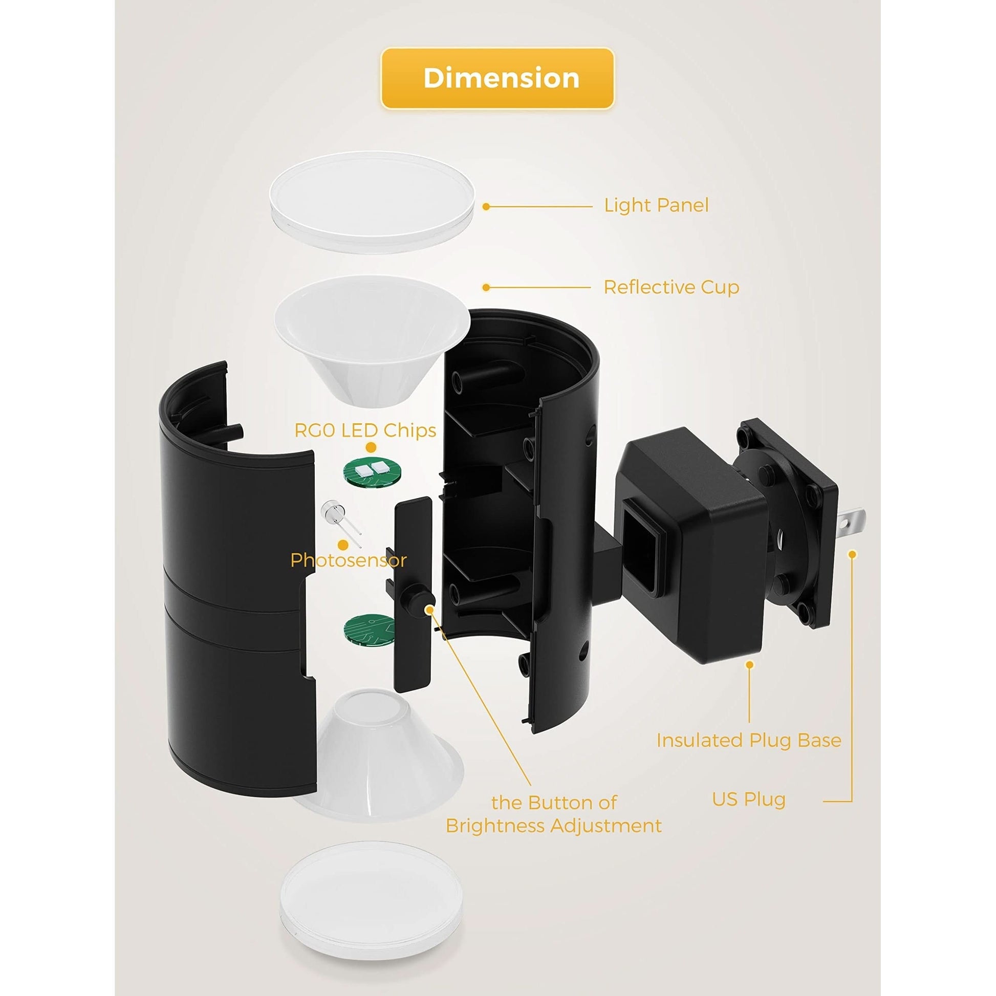 Starry Dusk to Dawn Night Lights, Dimmable