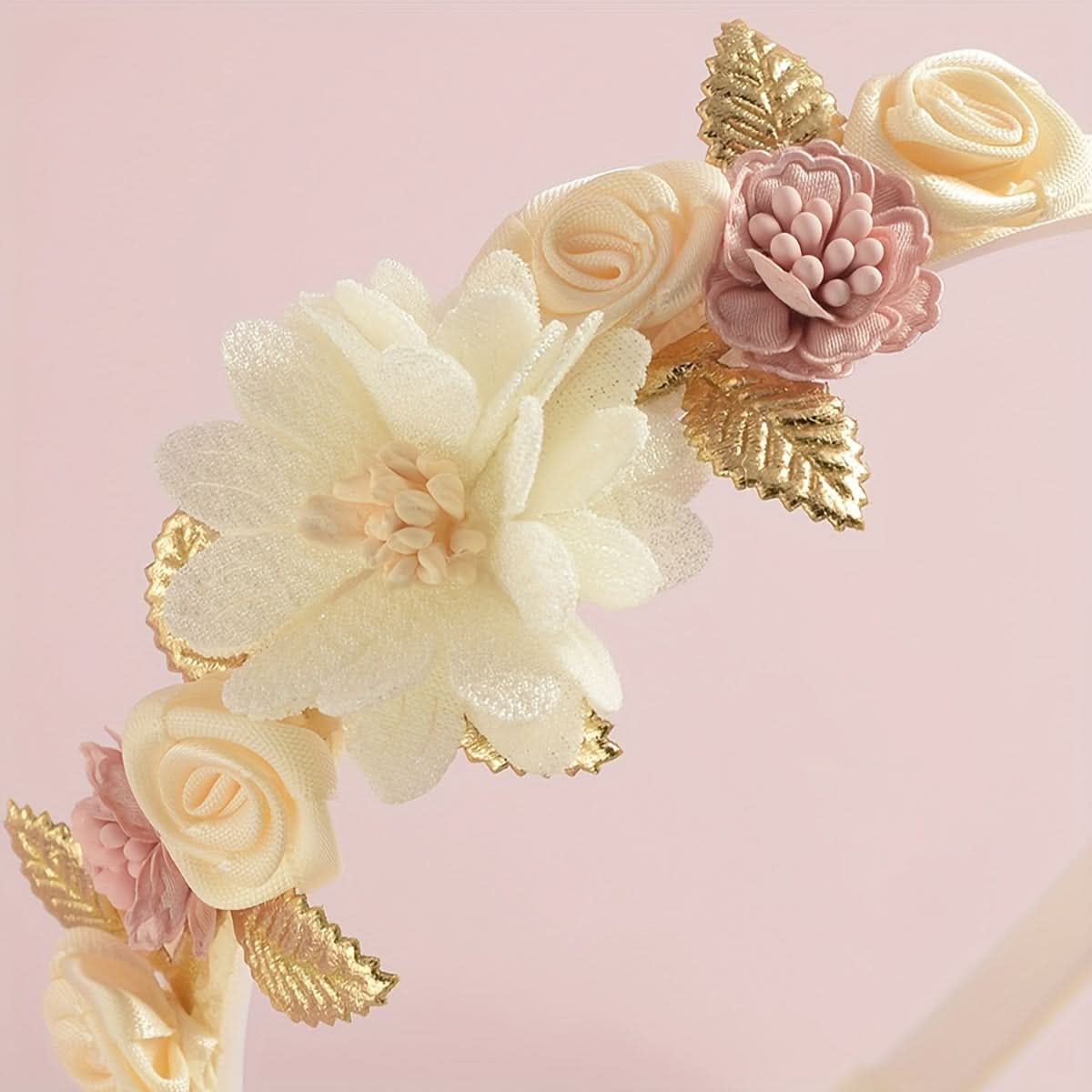 Vintage Floral Leaf Hair Band for Women