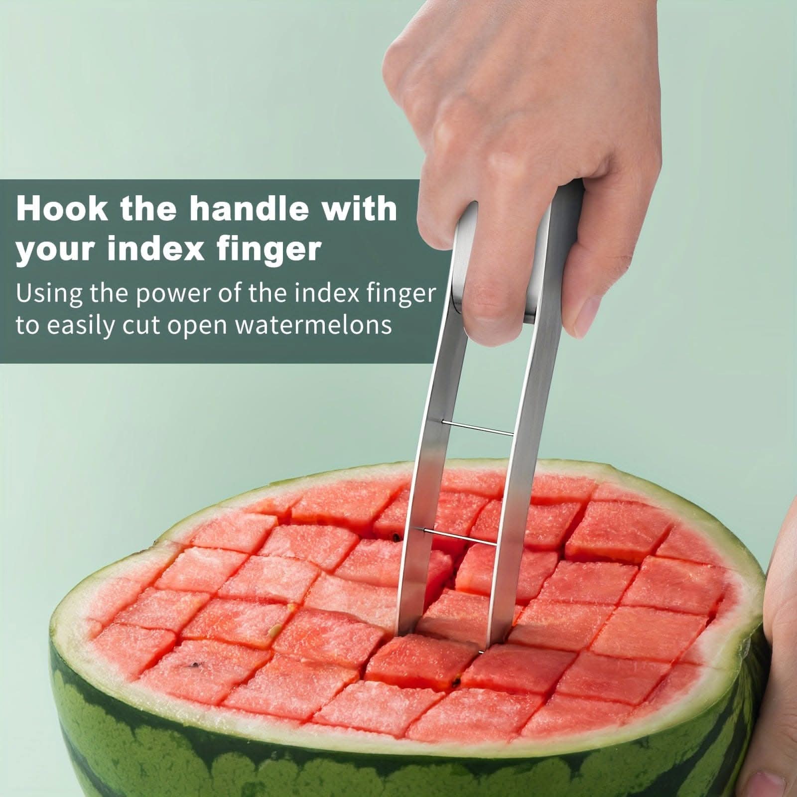 1pc Quick Watermelon/Fruit Cutter - Stainless Steel Cube Cutter for Fruit Salad Preparation
