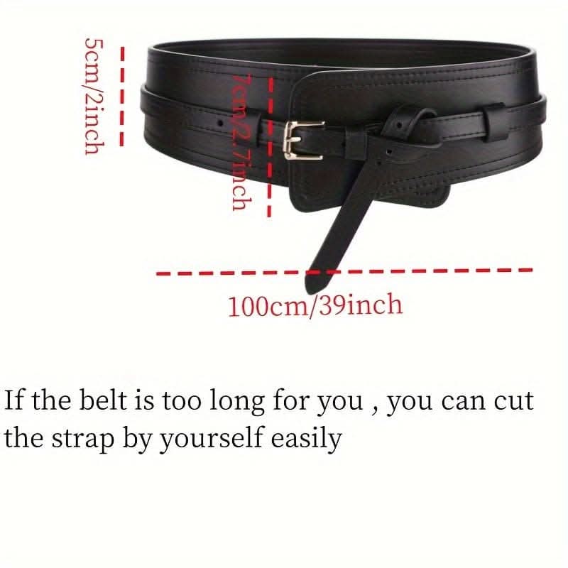 Premium Wide Leather Belt – Classic Pin Buckle