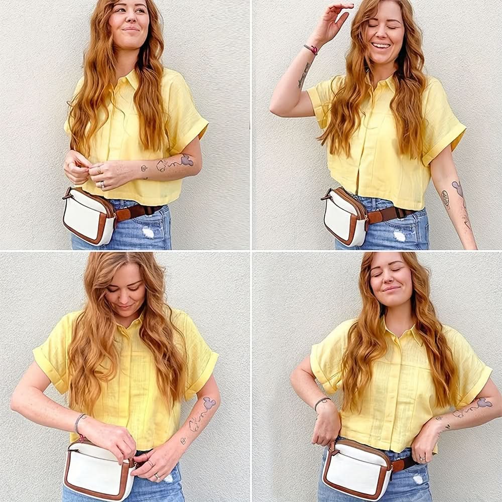 Stylish PU Leather Crossbody Waist Bag