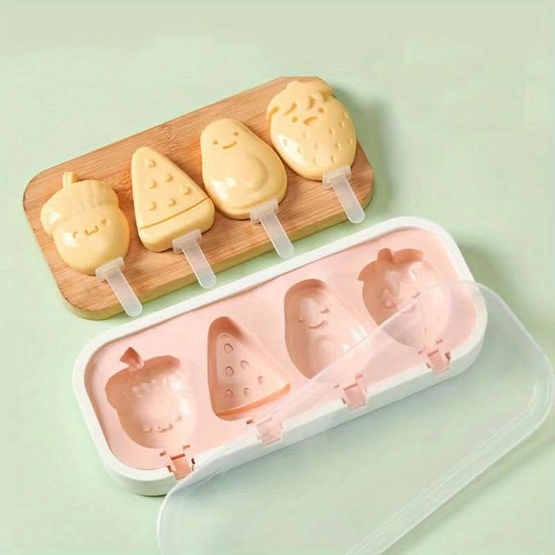 BPA-Free Silicone Ice Pop Mold - DIY Popsicle & Ice Cream Maker