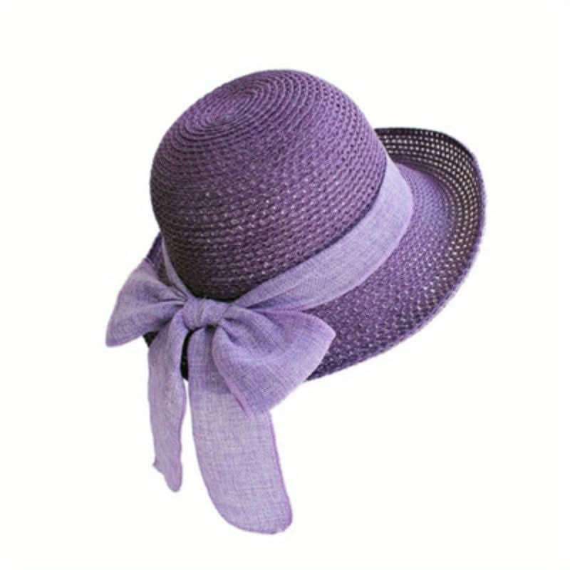 Women’s Summer Straw Sun Hat – Breathable & Lightweight with Ribbon Tie
