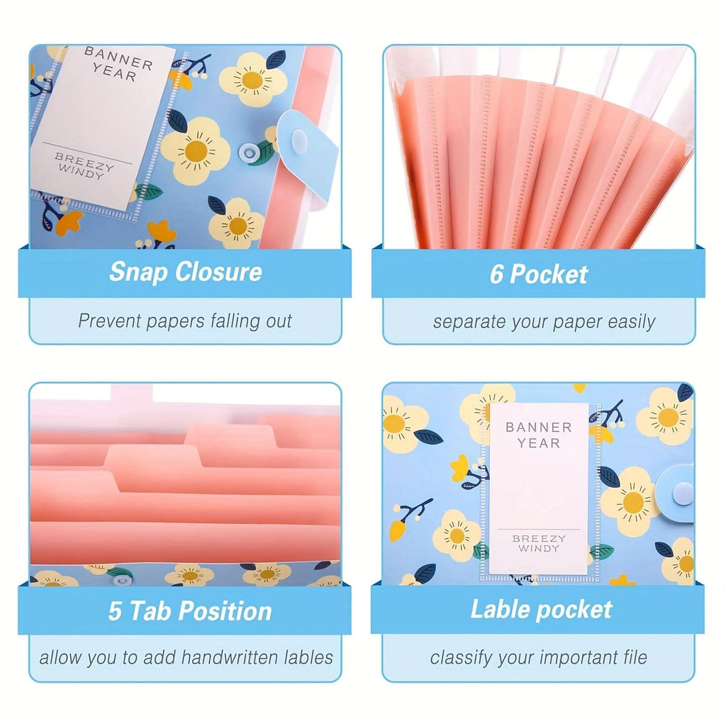 Waterproof Accordion File Folders