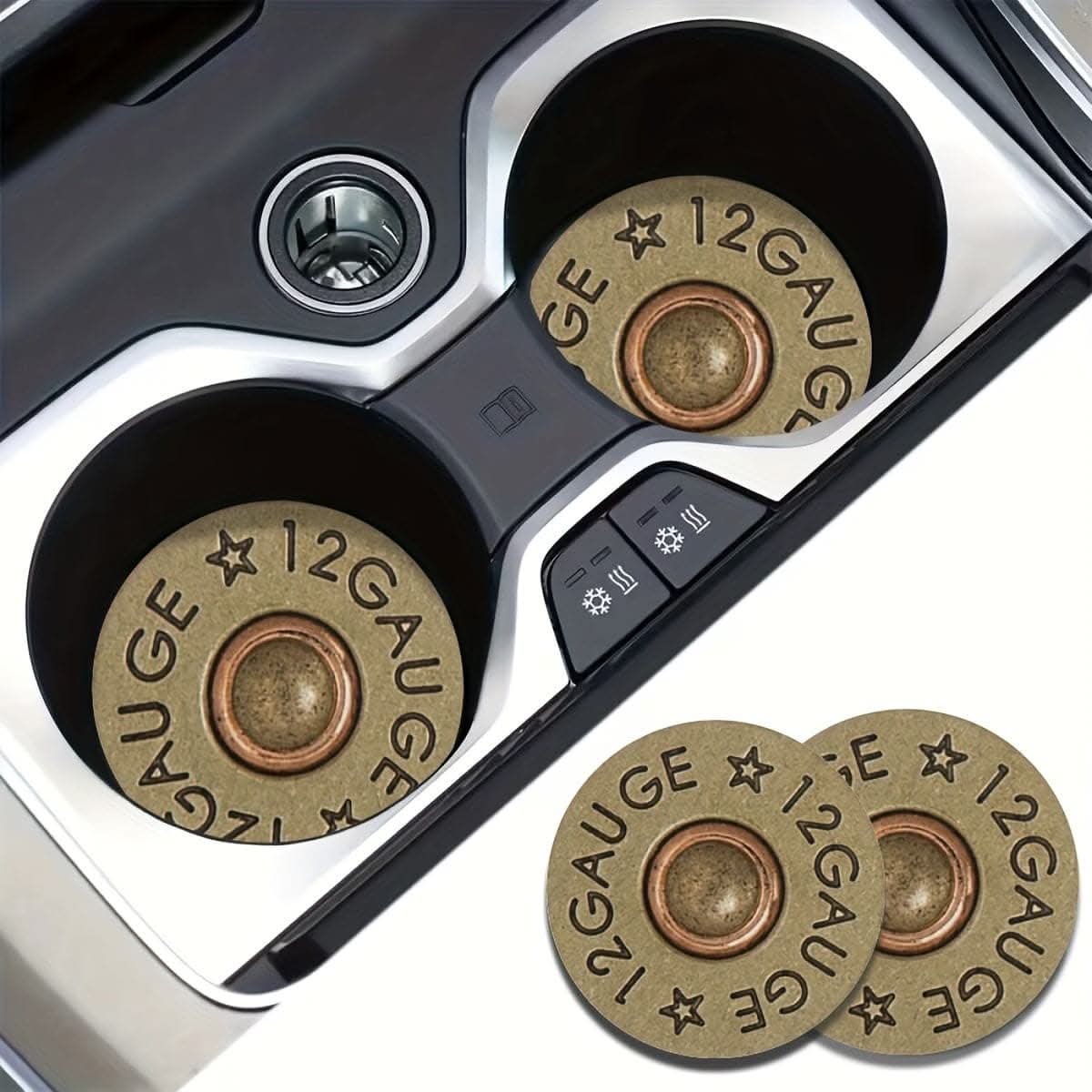 2-pieces Bullet Base Car Cup Holder Coasters