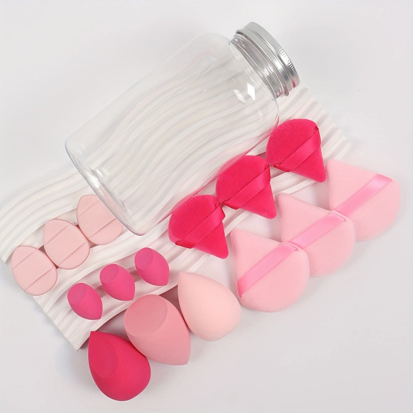 15-Piece Makeup Tool Set in Jar