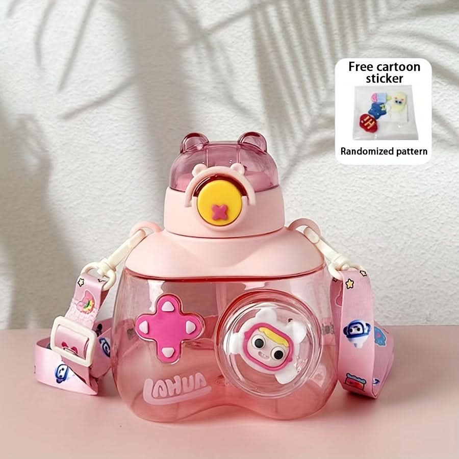 Bear-Shaped Kids Straw Sippy Cup, 25oz
