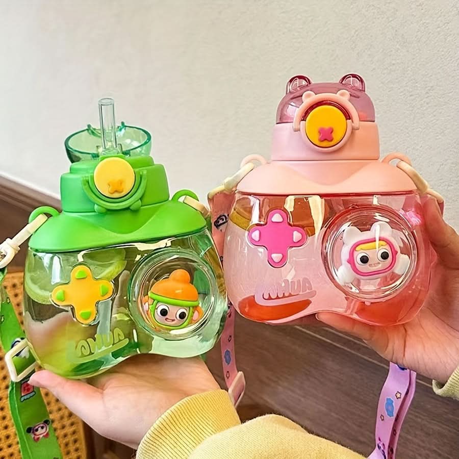 Bear-Shaped Kids Straw Sippy Cup, 25oz
