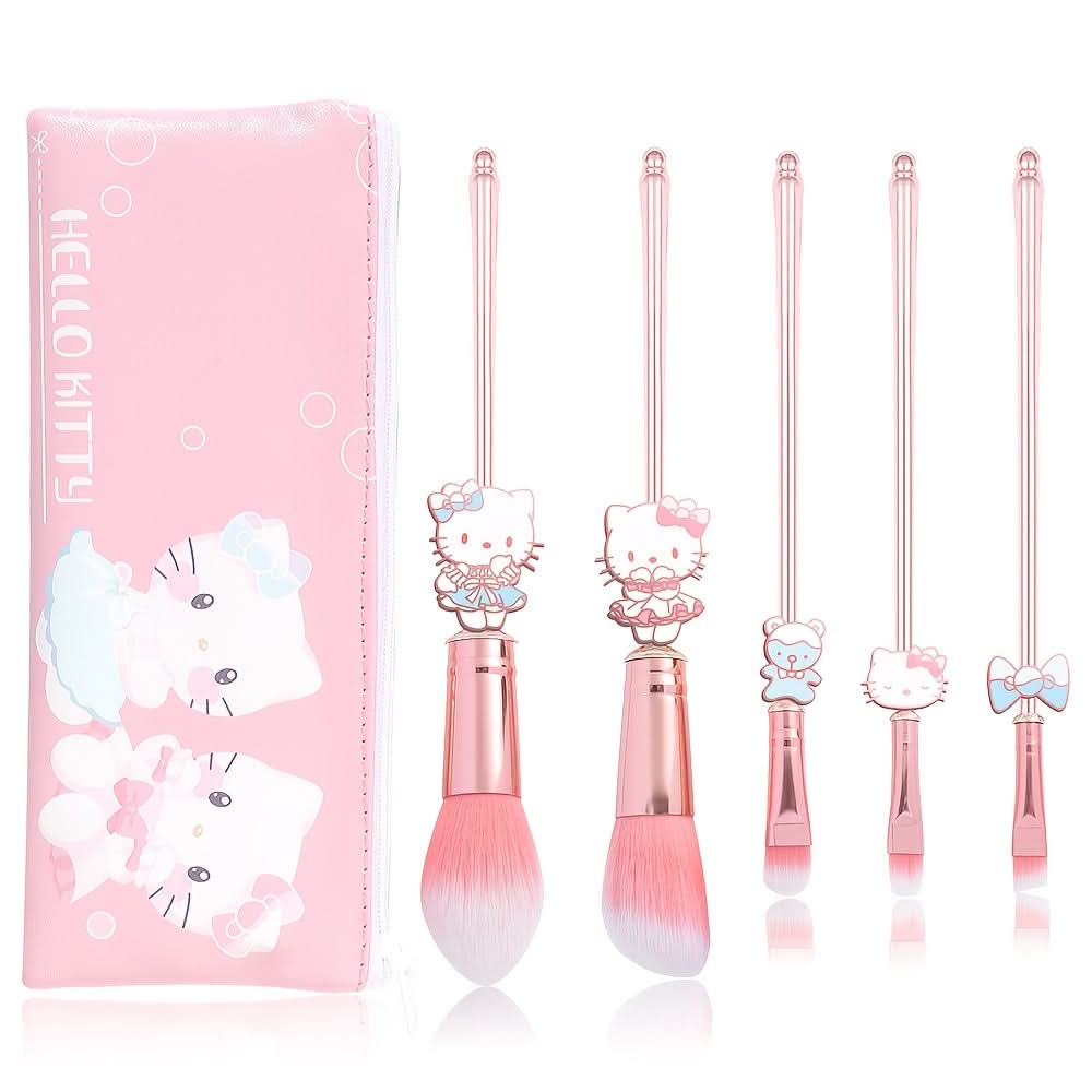 Sanrio 5-Piece Cute Kitty Makeup Brush Set