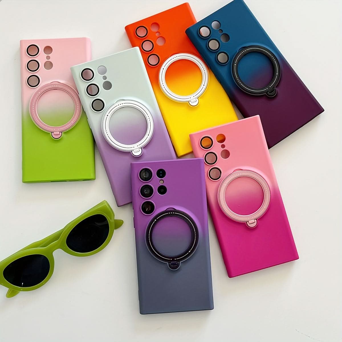 Retro Magnetic Case with Lens Protector for Samsung Galaxy S23 Series