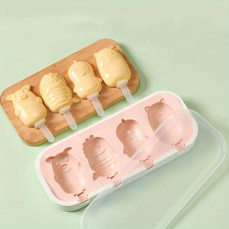 BPA-Free Silicone Ice Pop Mold - DIY Popsicle & Ice Cream Maker