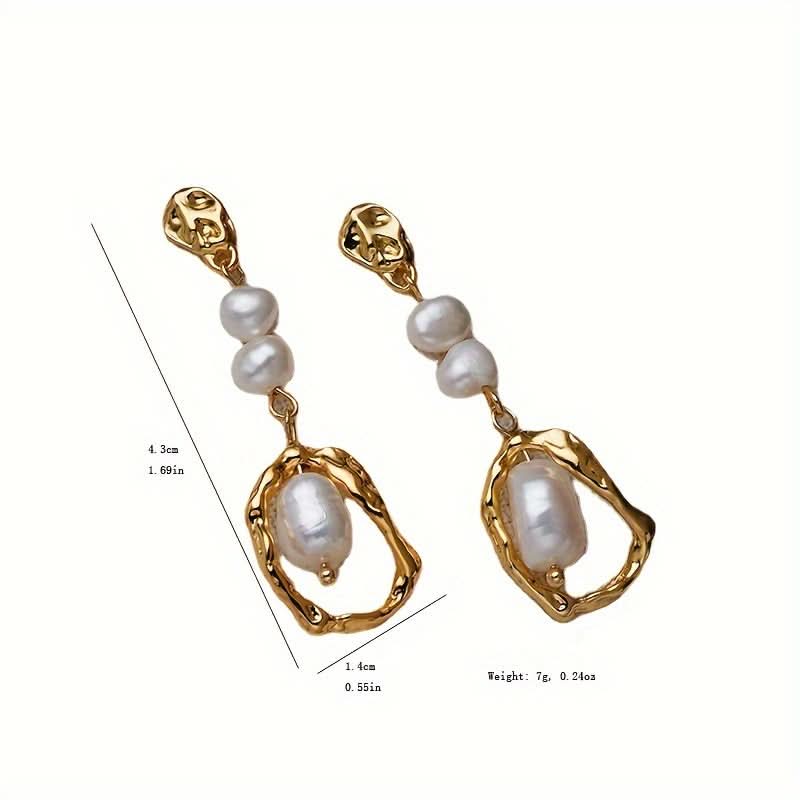 Vintage Freshwater Pearl Drop Earrings for Women