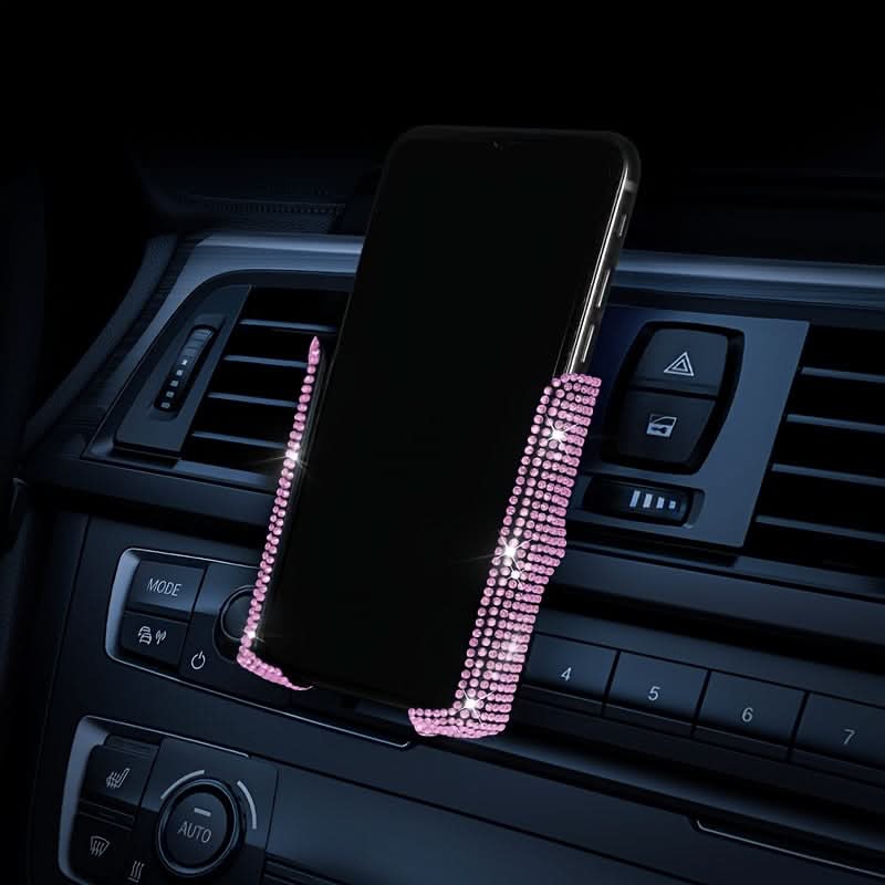 Car Phone Holder with Artificial Diamond