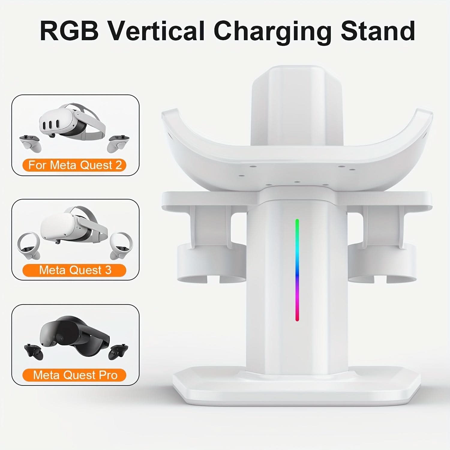 RGB Charging Dock Stand for Meta Quest 3 & 2