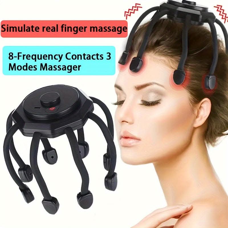 Cordless Electric Scalp Massager – 360° Portable Relaxation Tool