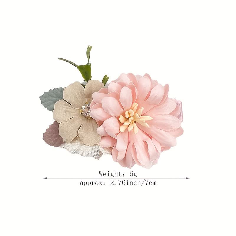3-Piece Floral Hair Clip Set for Girls