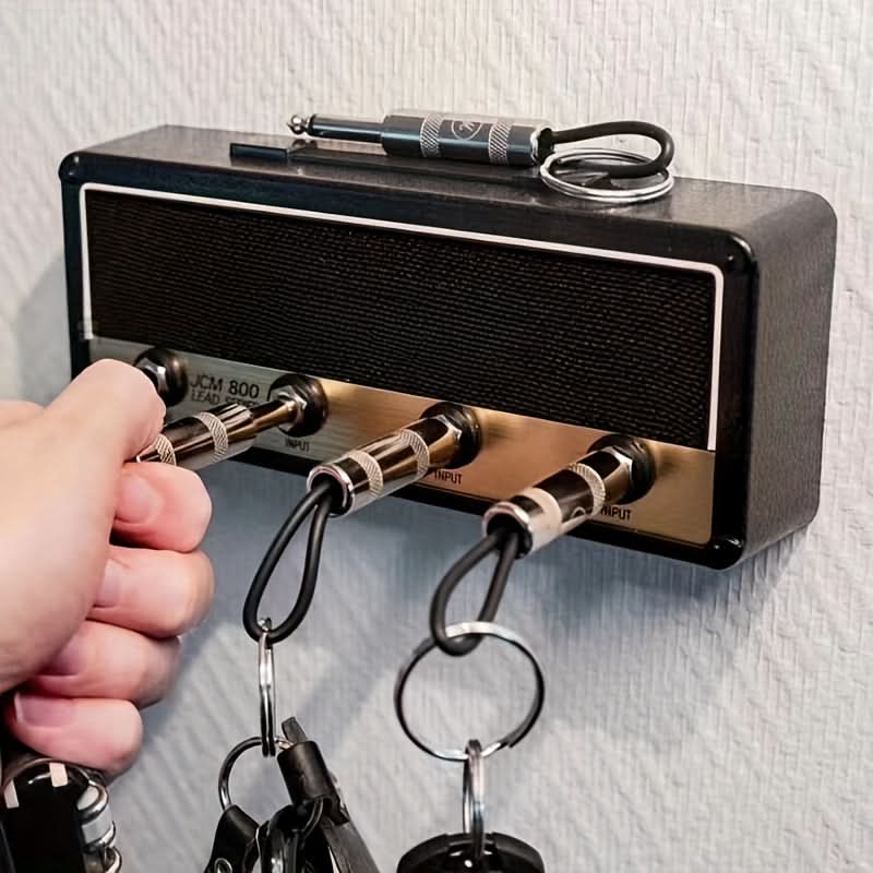 Guitar Plug Keychain Set with Holder