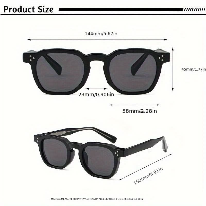 Vintage Retro Square Frame Glasses – Stylish Accessories for Adventurers