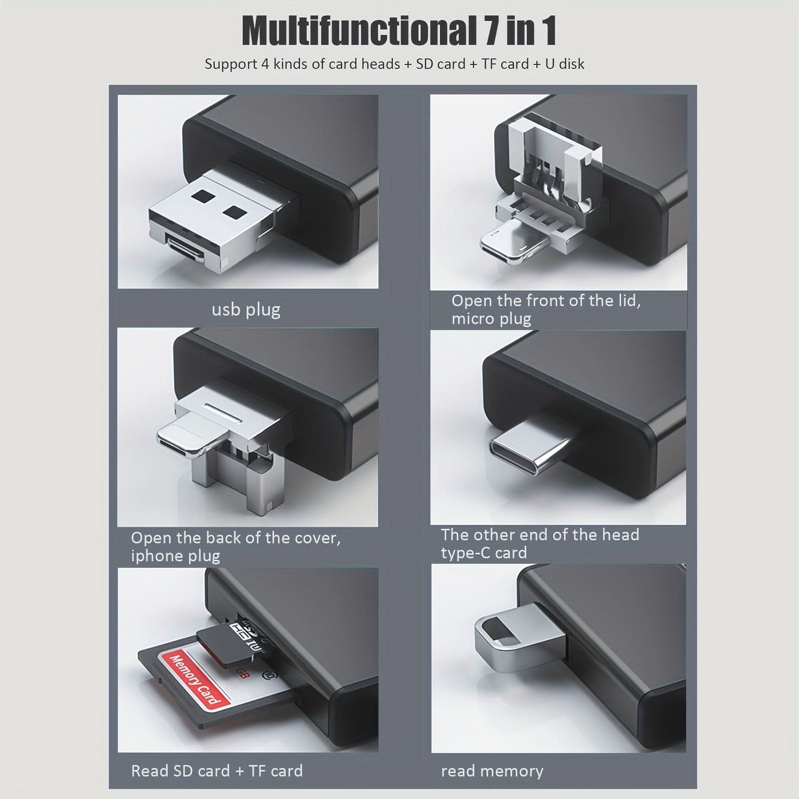 7-in-1 OTG Card Reader for Smart Devices