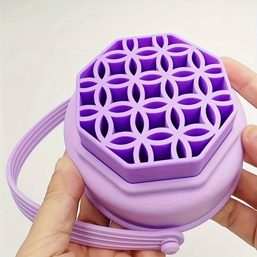 Silicone Makeup Organizer Set - Detachable Drying & Storage Rack