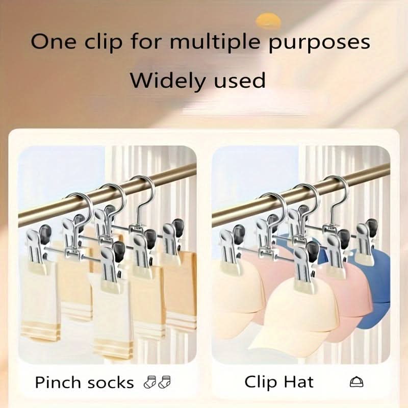 8-Pack Stainless Steel Pants Hangers