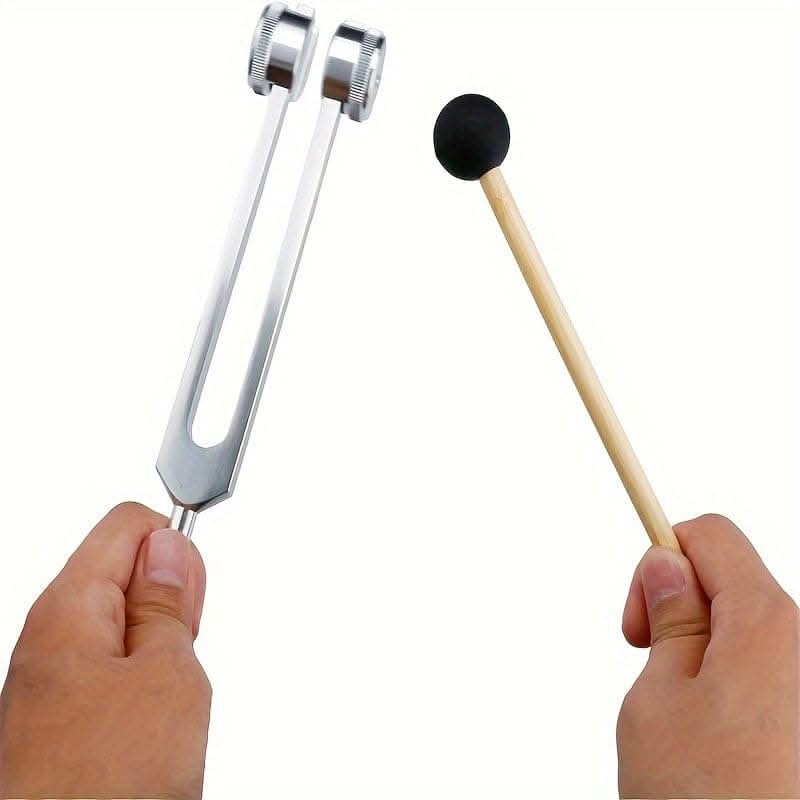1 Set 128Hz Yoga Tuning Fork and Stick – Perfect for Meditation and Yoga