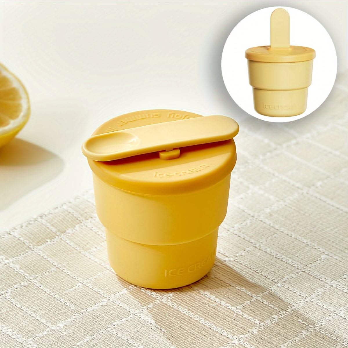Silicone Ice Cream Cup - Freezable & Oven Safe Dessert Cup