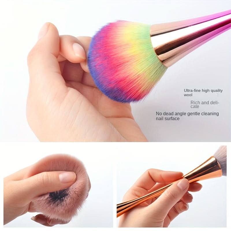2PC Fantasy Color Nail Cleaning & Makeup Brushes