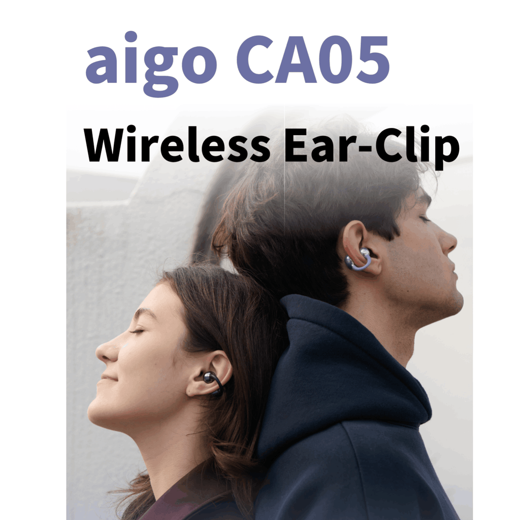Open Design Ear Clip Earbuds, 52H Playback, Waterproof, Noise Reduction