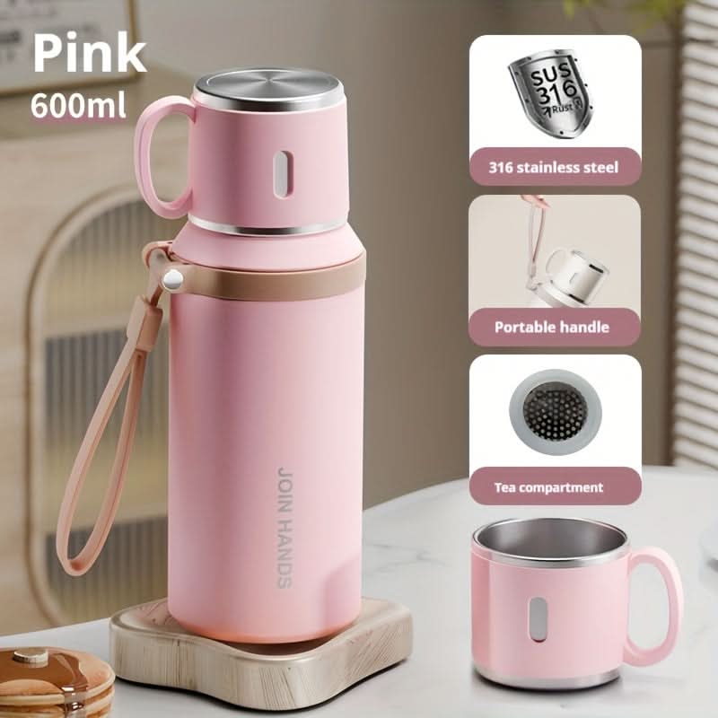 Stainless Steel Vacuum Flask – Double-Walled Insulated Bottle