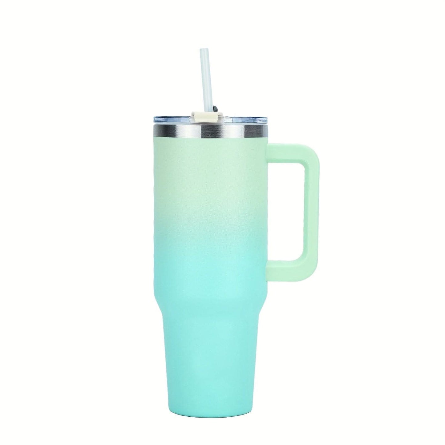 Stainless Steel Tumbler with Handle & Straw