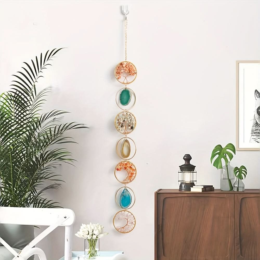 Handmade Amethyst Sun Catcher Wind Chime Pendant