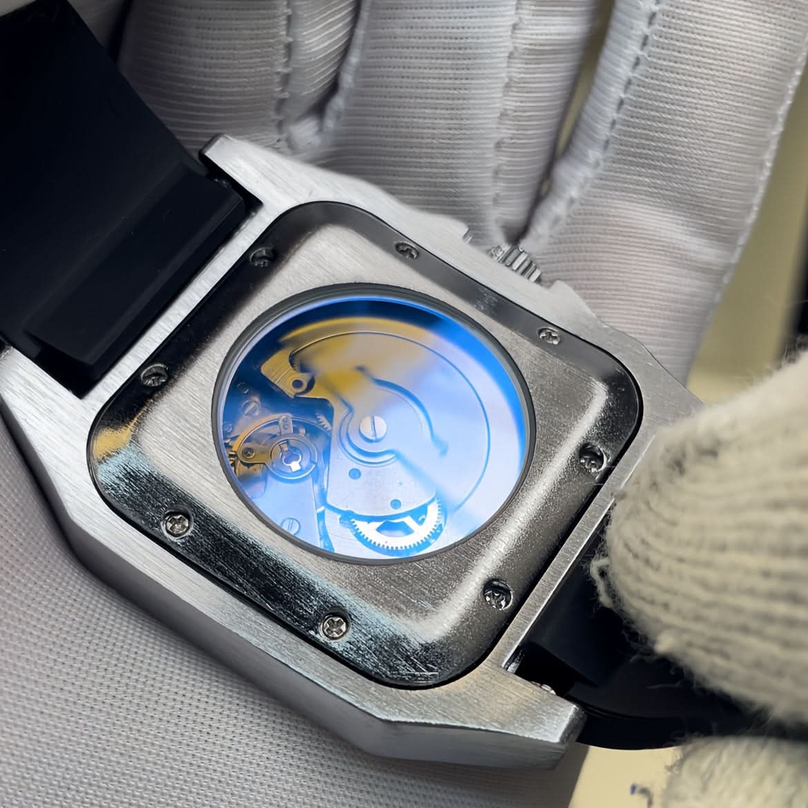 Men's Business Mechanical Watch, Zinc Alloy, Self-Winding, Rubber Strap